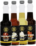 By Tüfekçi Avantajlı Şurup Deneme Seti 4X750 ml (Karamel-Beyaz Çikolata-Çikolata-Vanilya)