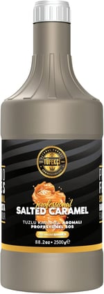 By Tüfekçi Çikolata Profesyonel Bar Sos, Çikolata Sos Yüksek Kakao Oranı Yoğun Kıvam (82.2 oz) 2500 Gr (Karamel) - Seçenekler: Karamel, Beyaz Çikolata, Tuzlu Karamel