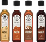 By Tüfekçi Gourmet Serias Şekersiz 0 Kalori 0 Şeker Aromalı Kahve Pasta Tatlı ve Kokteyl Şurubu (4 X 60 ml, 4'lü Çok Satan Dene Seti)