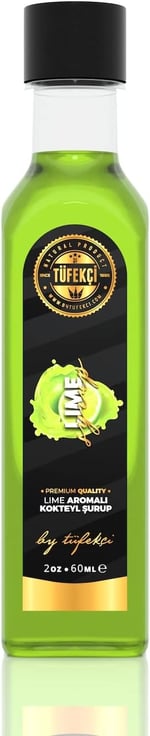 By Tüfekçi Lime (Misket Limonu) Şurup Yoğun Lezzet Yüksek Aromalı Yeni Formül Gerçek Lime Lezzeti (60ml)