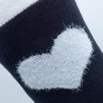 ca lia 4'lü Kalpli Tüylü Lastikli Kadın Soket Kalpli Çorap, kalp desenli çorap,sevgiliye hediye, yılbaşı hediyesi,sevgiliye yeniyıl hediyesi Tek Beden