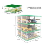 Cabeeskii Hız Şampiyonları Arabaları için Garajı, Yapı Taşları Garaj DIY 3 Katmanlı Vitrin Otopark Garajı, Spor Araba Yapı Taşlarıyla Uyumlu Carport (Arabasız)
