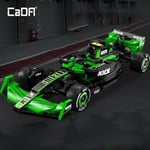 CaDA C55032W Kick Sauber F1 Team C44 Yarış Yapı Seti, MOC 1:24 Yarış Arabası Tuğla Seti, Yetişkinler için Koleksiyon Teşhir Modeli Ev Dekoru (314 adet)