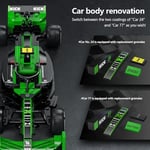 CaDA C55032W Kick Sauber F1 Team C44 Yarış Yapı Seti, MOC 1:24 Yarış Arabası Tuğla Seti, Yetişkinler için Koleksiyon Teşhir Modeli Ev Dekoru (314 adet)