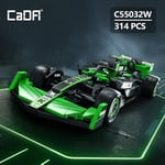 CaDA C55032W Kick Sauber F1 Team C44 Yarış Yapı Seti, MOC 1:24 Yarış Arabası Tuğla Seti, Yetişkinler için Koleksiyon Teşhir Modeli Ev Dekoru (314 adet)