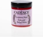 Cadence Dekoratif Rölyef Pasta (Sculpture Paste)-Kırmızı-250Ml-400Gr Kırmızı