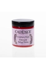 Cadence Dekoratif Rölyef Pasta (Sculpture Paste)-Kırmızı-250Ml-400Gr Kırmızı