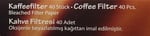 Caffeo 1x4/40 Kahve Filtresi, Siyah