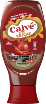Calve Ketçap Acılı Mevsiminde Toplanan Domatesler Hafif Orta Acı 400 g