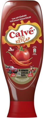 Calve Ketçap Acılı Tam Mevsiminde Toplanan Domatesler Hafif Orta Acı 610 g
