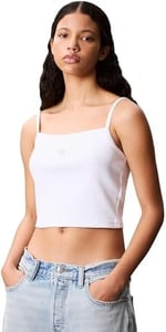 Calvin Klein A- WOVEN LABEL RIB CAMI Tişört Kadın
