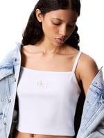 Calvin Klein A- WOVEN LABEL RIB CAMI Tişört Kadın