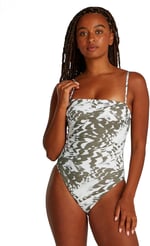 Calvin Klein BANDEAU ONE PIECE-RP Mayo Kadın
