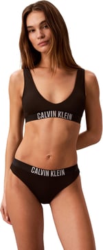 CALVIN KLEIN CALVIN KLEIN Kadın Marka Logolu Elastik Bel Bantlı Siyah Bikini Altı LV00Q61240 UB1 - Seçenekler: X-Small, Small, Medium, Large