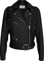 Calvin Klein CLASSIC FAUX LEATHER BIKER Deri Ceket Kadın