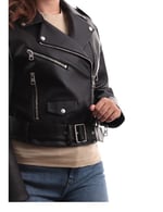 Calvin Klein CLASSIC FAUX LEATHER BIKER Deri Ceket Kadın