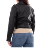 Calvin Klein CLASSIC FAUX LEATHER BIKER Deri Ceket Kadın