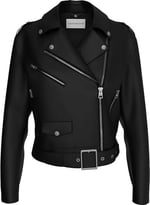 Calvin Klein CLASSIC FAUX LEATHER BIKER Deri Ceket Kadın
