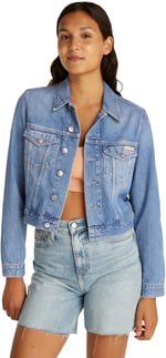 Calvin Klein CROPPED 90'S DENIM TRUCKER Ceket Kadın