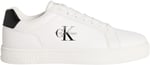 Calvin Klein Deri Bağlamalı Düz Taban Yuvarlak Burun Ck Desenli Sneaker, CLASSIC CUPSOLE MONO LTH