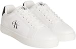 Calvin Klein Deri Bağlamalı Düz Taban Yuvarlak Burun Ck Desenli Sneaker, CLASSIC CUPSOLE MONO LTH