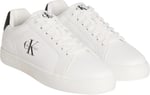 Calvin Klein Deri Bağlamalı Düz Taban Yuvarlak Burun Ck Desenli Sneaker, CLASSIC CUPSOLE MONO LTH