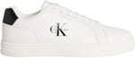 Calvin Klein Deri Bağlamalı Düz Taban Yuvarlak Burun Ck Desenli Sneaker, CLASSIC CUPSOLE MONO LTH