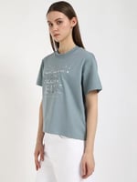 Calvin Klein EMBROIDERED INSTITUTIONAL TEE Tişört Kadın