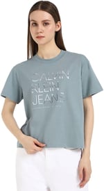 Calvin Klein EMBROIDERED INSTITUTIONAL TEE Tişört Kadın