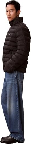 Calvin Klein Erkek Ceket Ls Nylon Lt Wt Hooded Fz Puffer - Bedenler: S, M, L, XL