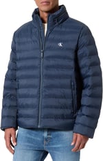 Calvin Klein Erkek Ceket Ls Nylon Lt Wt Hooded Fz Puffer