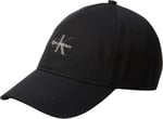 Calvin Klein Erkek Mono Logo Panel Pamuklu Şapka, Siyah (Siyah), Tek Beden, siyah siyah), One Size