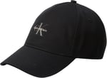 Calvin Klein Erkek Mono Logo Panel Pamuklu Şapka, Siyah (Siyah), Tek Beden, siyah siyah), One Size