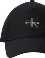 Calvin Klein Erkek Mono Logo Panel Pamuklu Şapka, Siyah (Siyah), Tek Beden, siyah siyah), One Size