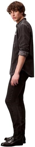 Calvin Klein Erkek Skinny CK Essential Black Jean R Jeans