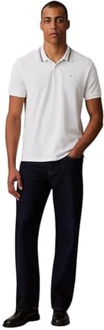 Calvin Klein Erkek Ss Monogram Pique Tipped Polo Lv04rc276g Polos