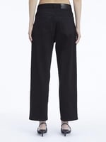 Calvin Klein HIGH RISE BARREL INFINITE BLACK Kot Pantolon Kadın