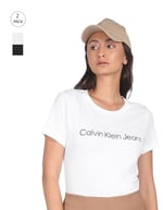 Calvin Klein INSTITUTIONAL LOGO 2-PACK TEE T-shirt Kadın