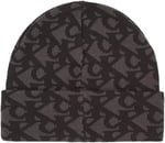 Calvin Klein Jeans Erkek Şapka AOP Beanie, Siyah, Tek Beden