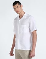 Calvin Klein LINEN COTTON CUBAN S/S SHIRT Gömlek Erkek