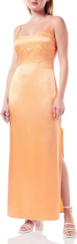 Calvin Klein Logo Strap Midi Slip Dress Elbise Kadın
