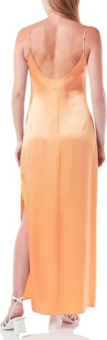 Calvin Klein Logo Strap Midi Slip Dress Elbise Kadın