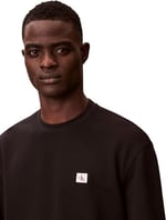 Calvin Klein Ls Eu 350Terry Badge Cn Bisiklet Yaka Sweatshirt, LV04RC273GUB1