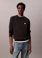 Calvin Klein Ls Eu 350Terry Badge Cn Bisiklet Yaka Sweatshirt, LV04RC273GUB1