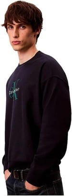 Calvin Klein LS EU 350TERRY MONOLOGO CN SWTSH Sweatshirt Erkek - Bedenler: S, M, L, XL, XXL