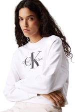 Calvin Klein LS MNLG FRNCH TRRY R Sweatshirt Kadın
