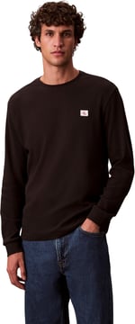 Calvin Klein LS WAFFLE BADGE CREWNK TEE Sweatshirt Erkek