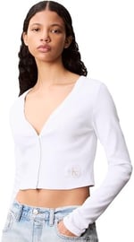Calvin Klein LS WOVEN LABEL 2X2 COTTON RIB CA Tişört Kadın