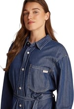 Calvin Klein LYOCELL BELTED DENIM SHIRT DRESS Elbise Kadın
