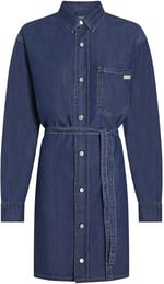 Calvin Klein LYOCELL BELTED DENIM SHIRT DRESS Elbise Kadın
